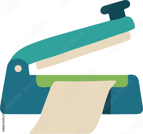 Sealer icon depicting a heat sealing machine for industrial packaging and manufacturing operations for web and print use
