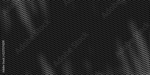 Black and white smooth transition of hexagon pattern made halftone effect for sporty background and jersey. Fully editable vector element. Vector Format Illustration.