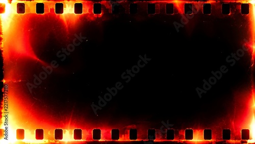 Rhythmic 35mm Sprocket Hole Optical Light Leaks and Edge Halation