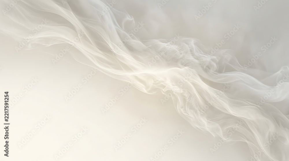 Fototapeta premium Soft white abstract wispy smoke on light background with abstract