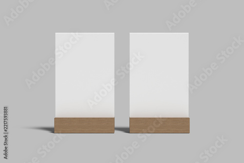 Menu Board Blank 3D Render Mockup