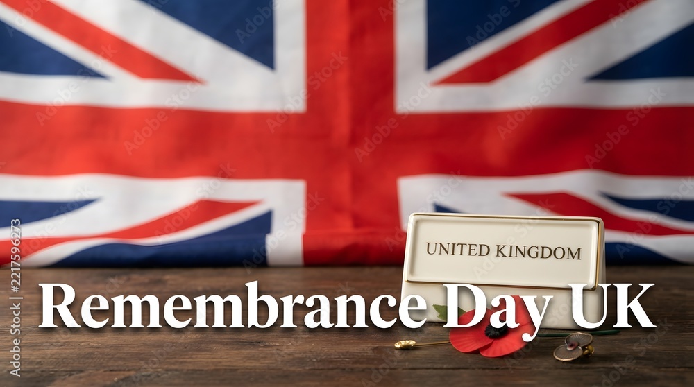 Fototapeta premium Remembrance day in the united kingdom honoring the fallen remembering sacrifices and commemorating veterans for peace and a future of hope and