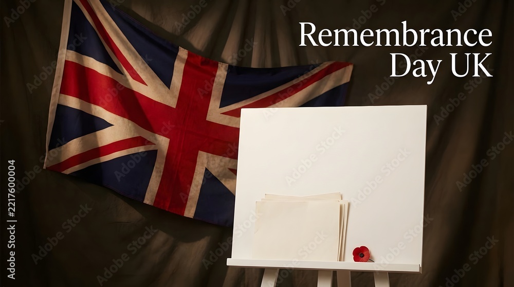 Fototapeta premium Remembrance day in the united kingdom honoring the fallen remembering sacrifices and commemorating veterans with respect and gratitude on november 11th