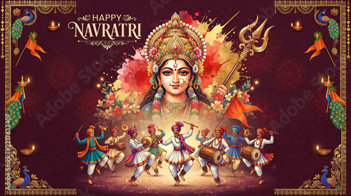 Happy Navratri – A Divine Celebration of Goddess Durga and gujarathi style celebration.