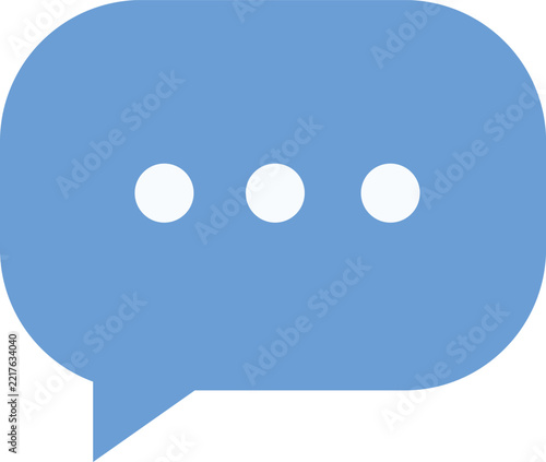 Speech bubble icon representing conversation and communication in business