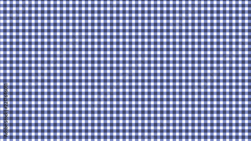Blue gingham plaid seamless pattern background with checkered fabric texture for picnic tablecloth design