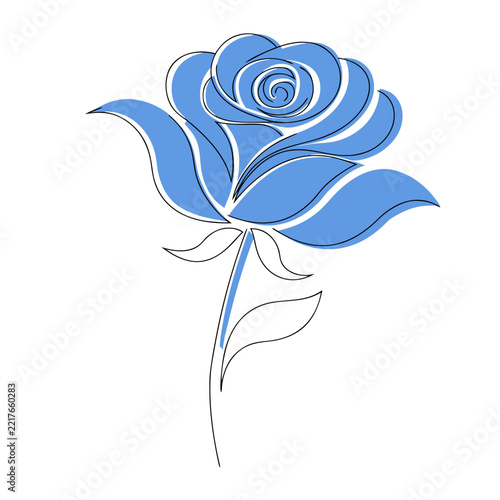 vector illustration of a rose