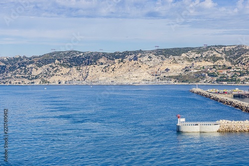 FRANCE-MARSEILLE-BREAKWATERS-ROCKY COASTLINE