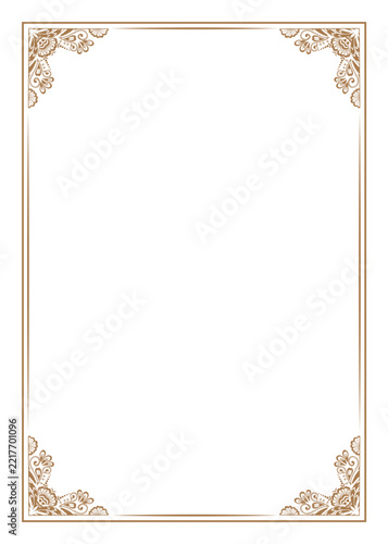 vintage frame with floral pattern