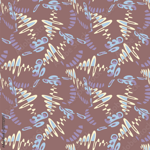 Abstract seamless patterns with wavy organic shapes and dynamic graphic elements