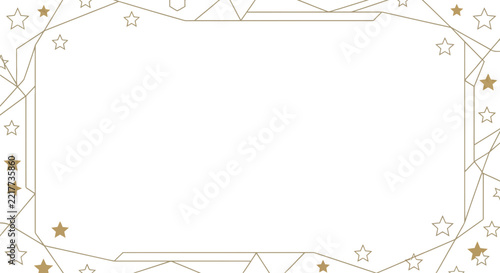 Minimalist New Year Star Frame with Geometric Lines