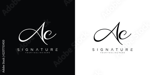 Elegant AC Logo Monogram and Minimalist Design
