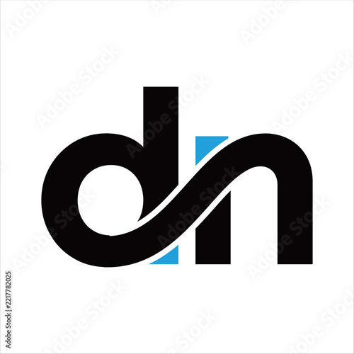 dn letter logo vector featuring a clean geometric monogram with interlocking initials, creating a distinctive and professional identity for corporate, 