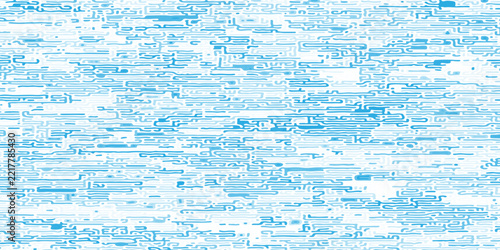 Abstract Blue Line Pattern Background With Water Texture And Digital Maze-Like Design.