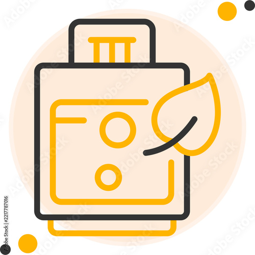 Biogas Cylinder Vector Icon
