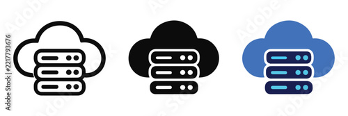 Cloud Data Center Server Icon