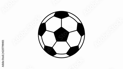vector soccer ball, flat design, simple, minimalist, plain white background