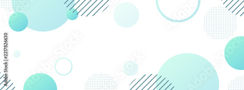 Abstract Background with Modern Geometric Teal Circles and Minimalist Diagonal Line Patterns