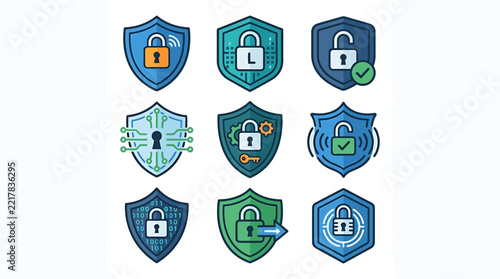 SecureDigitalShieldIconsCollection.