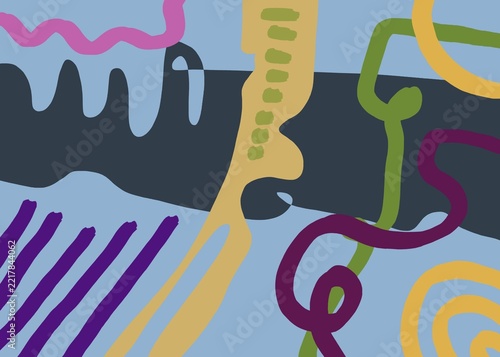 Abstract image for printing. Picture for modern interiors. The picture is painted by hand on a tablet.