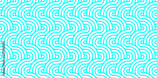 Overlapping Pattern Minimal diamond geometric waves spiral blue abstract circle wave line. seamless tile stripe geometric create retro line pattern background.