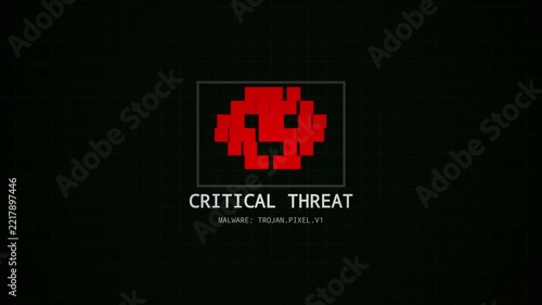 Digital System Security Scan and Malware Removal Interface Animation Frames