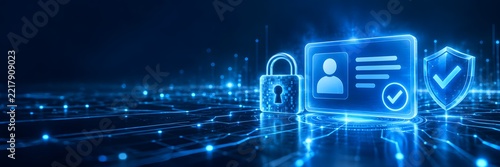 Digital Identity Security and Cyber Protection Concept