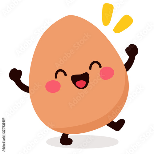 Cute Cartoon Egg Character Illustration