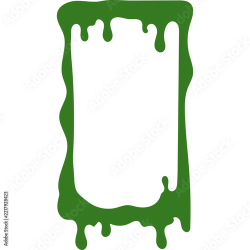 Spooky Halloween Green Liquid Border