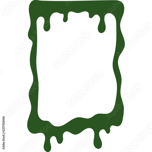 Spooky Halloween Green Liquid Border