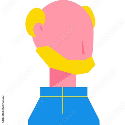 Minimalist Flat Vector Avatar Icon of a Man