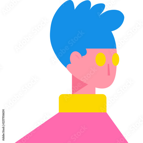 Minimalist Flat Vector Avatar Character Illustration