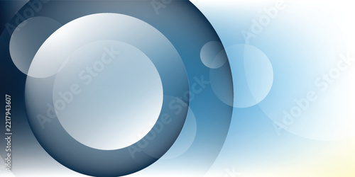 Modern Blue Abstract Background with Large Geometric Circles