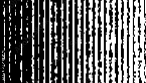 Black and white editable design element with smooth transition of lines. Fade effect and grunge pixelated pattern. Vector format illustration. Eps10 