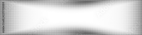 Halftone dots frame border, monochrome halftone vector texture, gradient dot matrix halftone border frame overlay