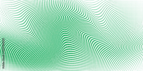 Fading polka dot background. Dotted halftone gradient texture. Repeated dots gradation pattern. green vanishing comic pop art overlay backdrop. Halftone raster effect wallpaper.