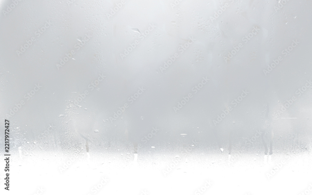 Fototapeta premium Foggy screen effect transparent with dew drops on the glass, png for overlay, modern
