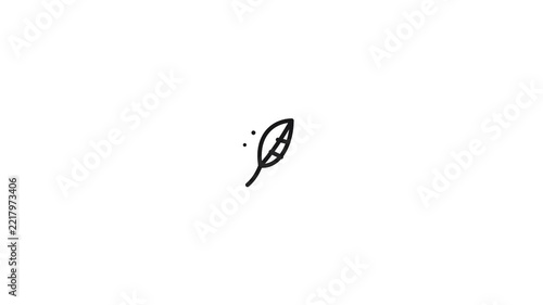 Green Sprout Leaf Line Art Animation for Ecology and Agriculture Sustainability
