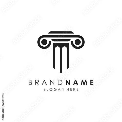 Illustration of a pillar with a minimalist concept.