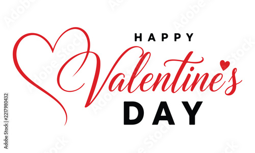 Happy Valentine's Day vector illustration. Ideal for use as a gift card or banner