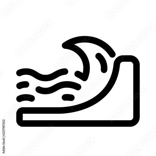coastal protection line icon