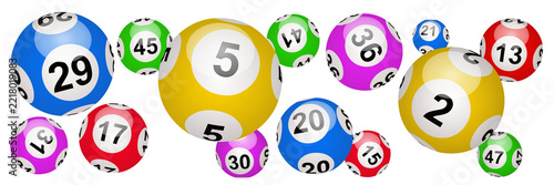 Boules de loto sur fond transparent