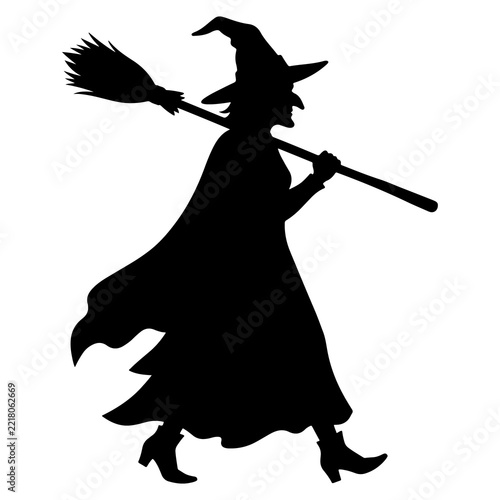  Witch Carrying Broomstick 