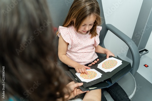 Girl Identifying Color Dots