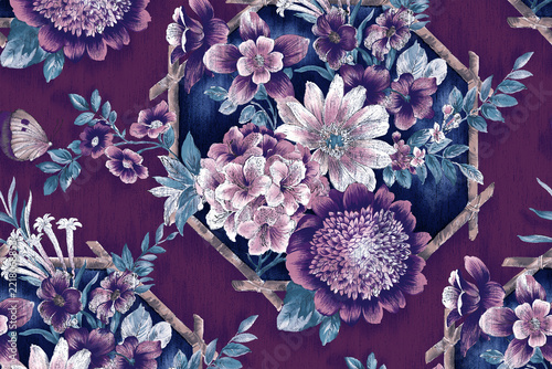 lilac flowers on a wooden background