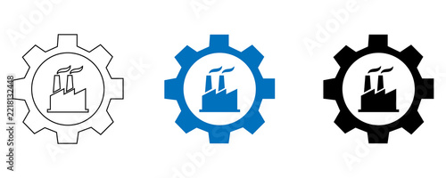 Industrial Gear Factory Ship Production Manufacturing Equipment Vector