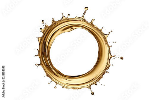 Charming Gold paint splash ring design element