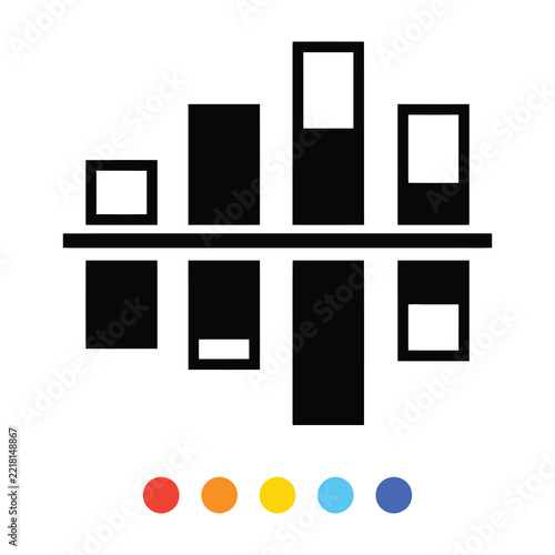 Modern Skyline Icon With Colorful Dots For Urban Cityscape Design