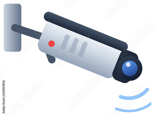 CCTV security camera mounted on wall icon