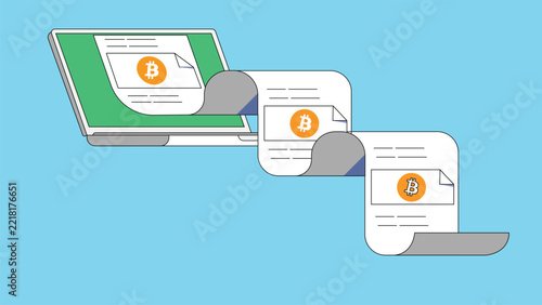 Bitcoin Digital Document Transfer and Cryptocurrency Transaction Technology